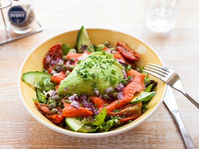 Salade wilde zalm